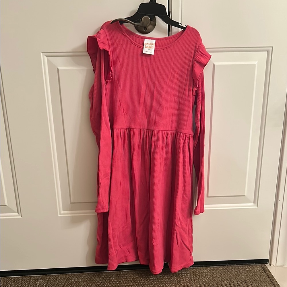 Jumping Beans Vibrant Pink Ruffle Sleeve Dress